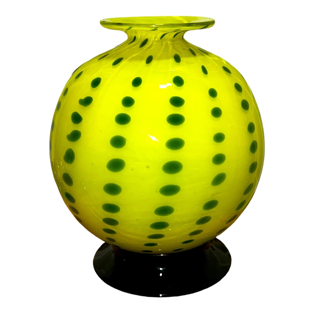 Art Glass Round Vase - Picture 4 of 11